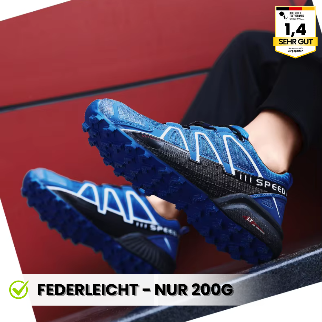 "Ergonomische Wanderschuhe OrthoTrekking IV, grau, rutschfeste Sohle, atmungsaktives Material, ideal fürs Wandern"