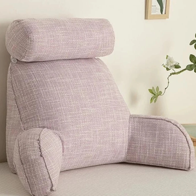 Billede af ergonomisk siddehynde med justerbar nakkestøtte og elegante armlæn for lindring af nakke- og rygsmerter