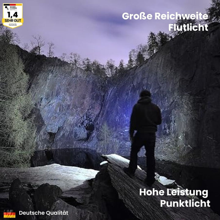 Ultrastærk 500 lumen militær lommelygte ViperX700 i aluminium med fem belysningstilstande til udendørs eventyr.