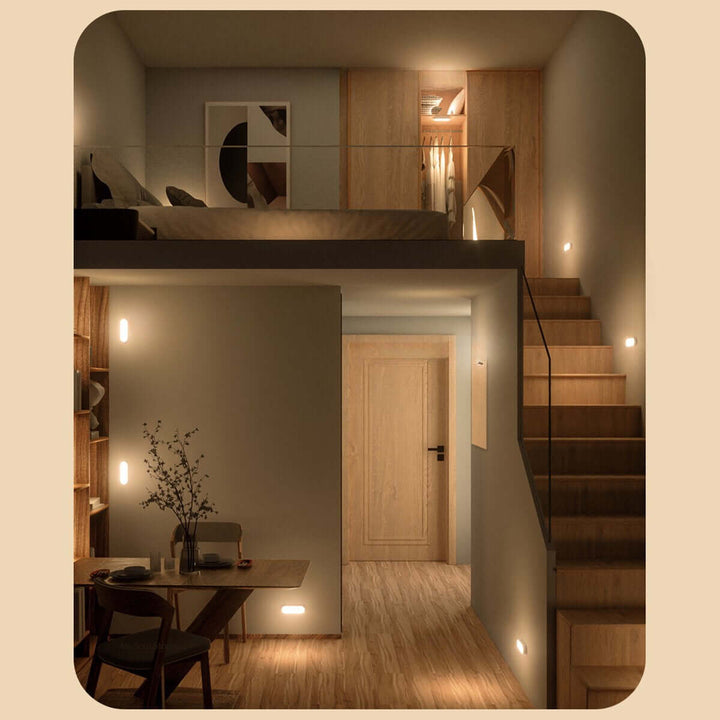 LED Væglampe med Bevægelsessensor og USB-Opladning