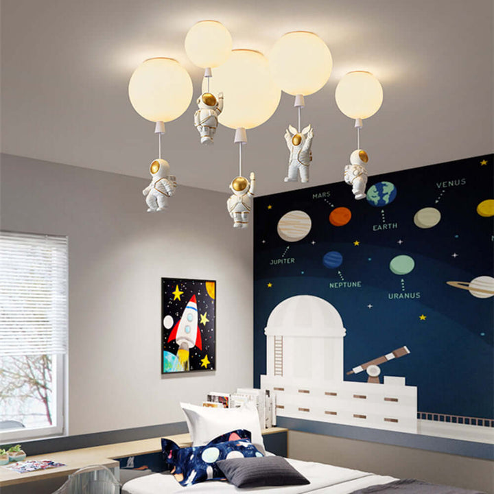 Moderne LED "Måne & Astronaut" Loftslampe