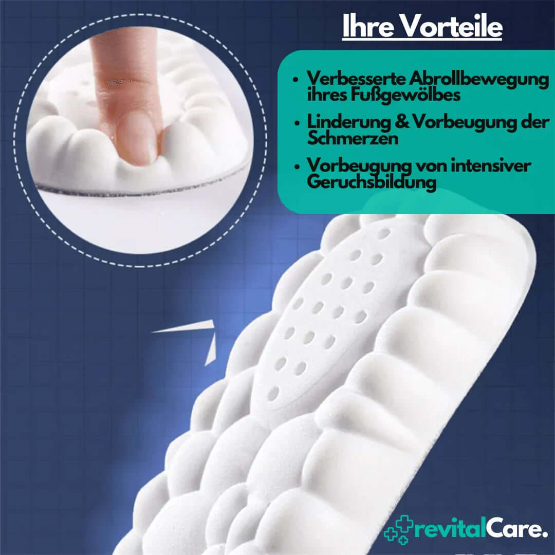 Komfort 4D Indlægssåler - Ergonomiske Fodsenge