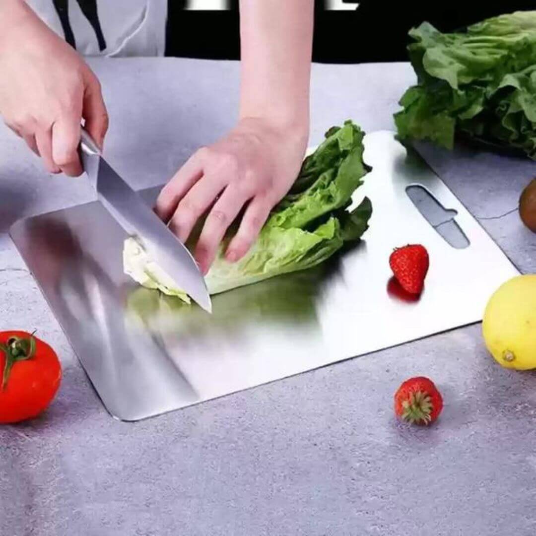 Robust og Hygiejnisk Skærebræt i Titanium til Køkkenet