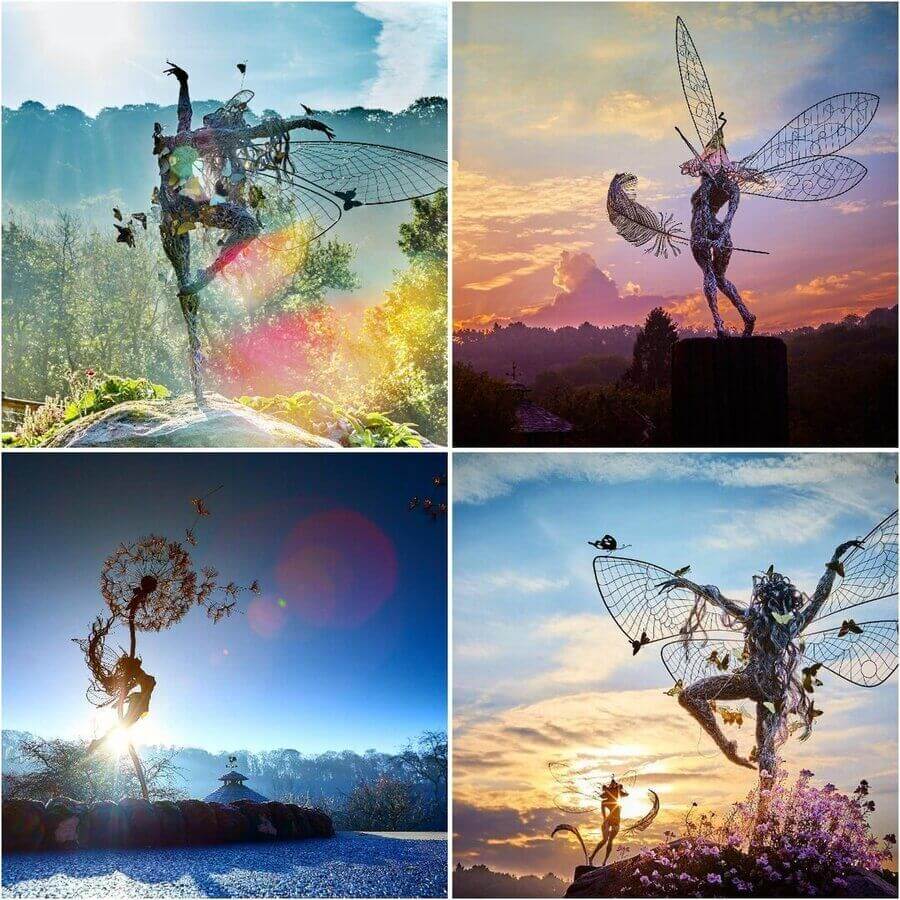 Dekofigursæt i metal til haven