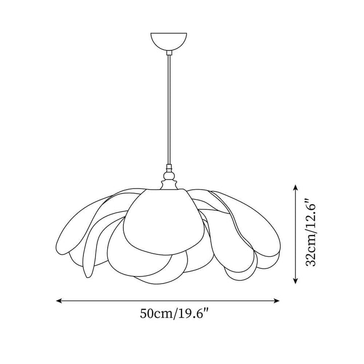 Moderne loft blomster pendellampe