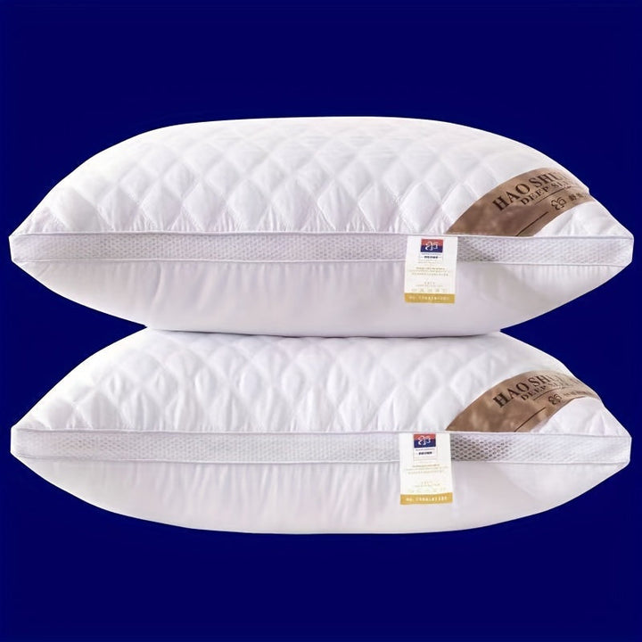 Frendorf Luksus Hovedpude: Hvid, formstabil, vaskbar, til enhver sovestilling, ideel sovekomfort, hotelkvalitet.