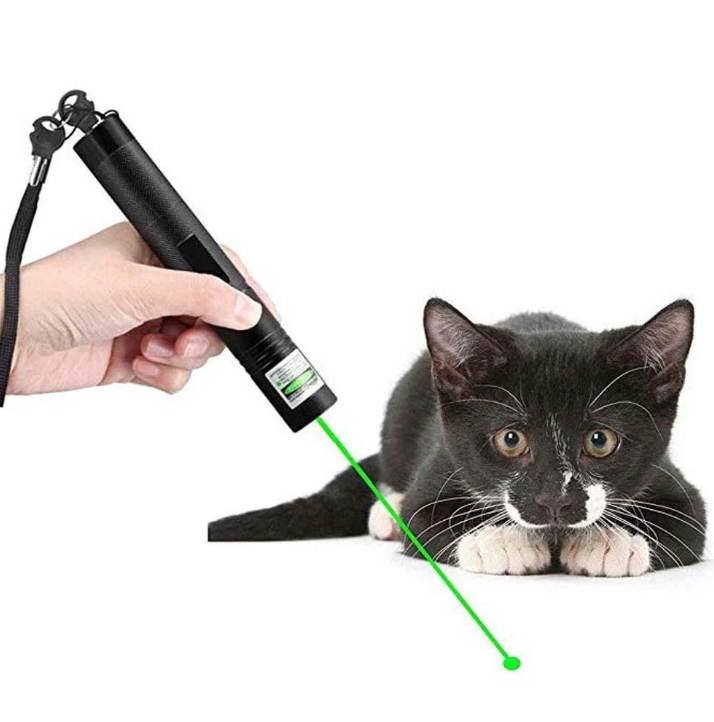 Højtydende grøn laserpointer med robust aluminiumskabinet og ergonomisk design til præcise anvendelser.