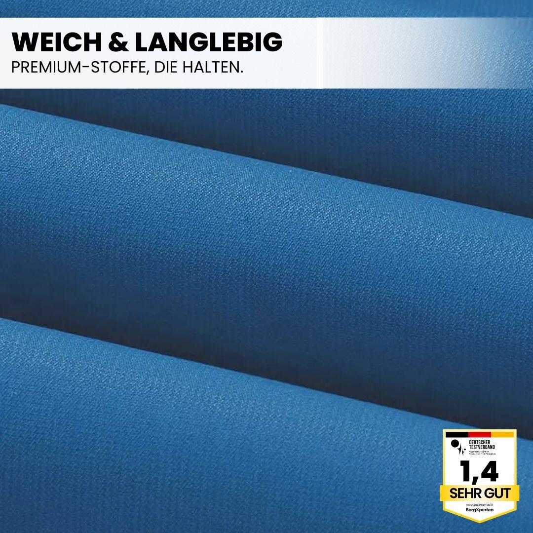 Herre outdoorjakke, vandtæt, varmtforet, med hætte, color-block design, ideel til camping og vandreture