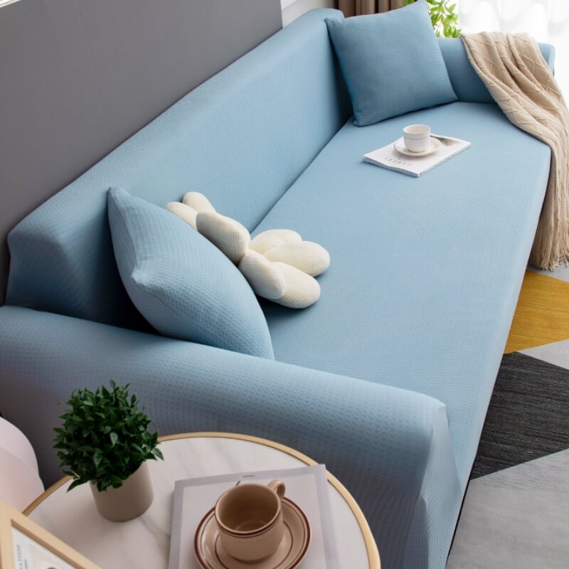 Høj-elastisk, vandtæt sofabetræk i beige, ridsefast og tilpasningsdygtigt for perfekt beskyttelse og stilrent design