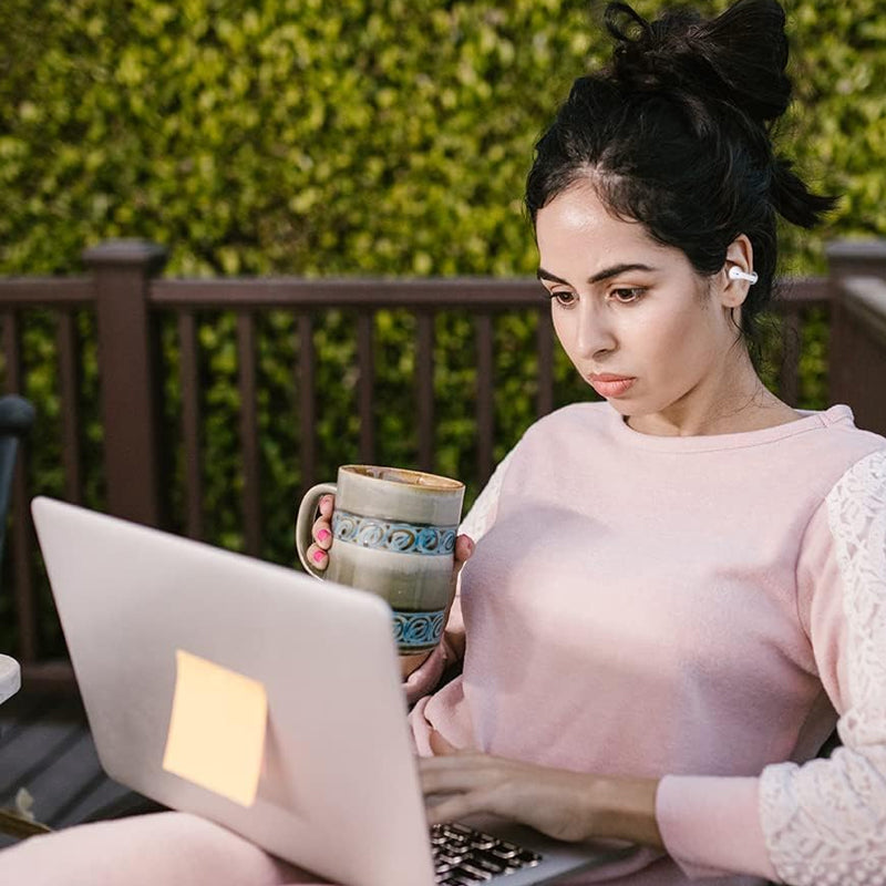 Trådløst Bluetooth sportshovedsæt, ergonomisk, vandtæt, sort eller hvid, ideel til træning og lydoplevelse