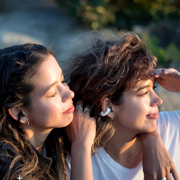 Trådløst Bluetooth sportshovedsæt, ergonomisk, vandtæt, sort eller hvid, ideel til træning og lydoplevelse