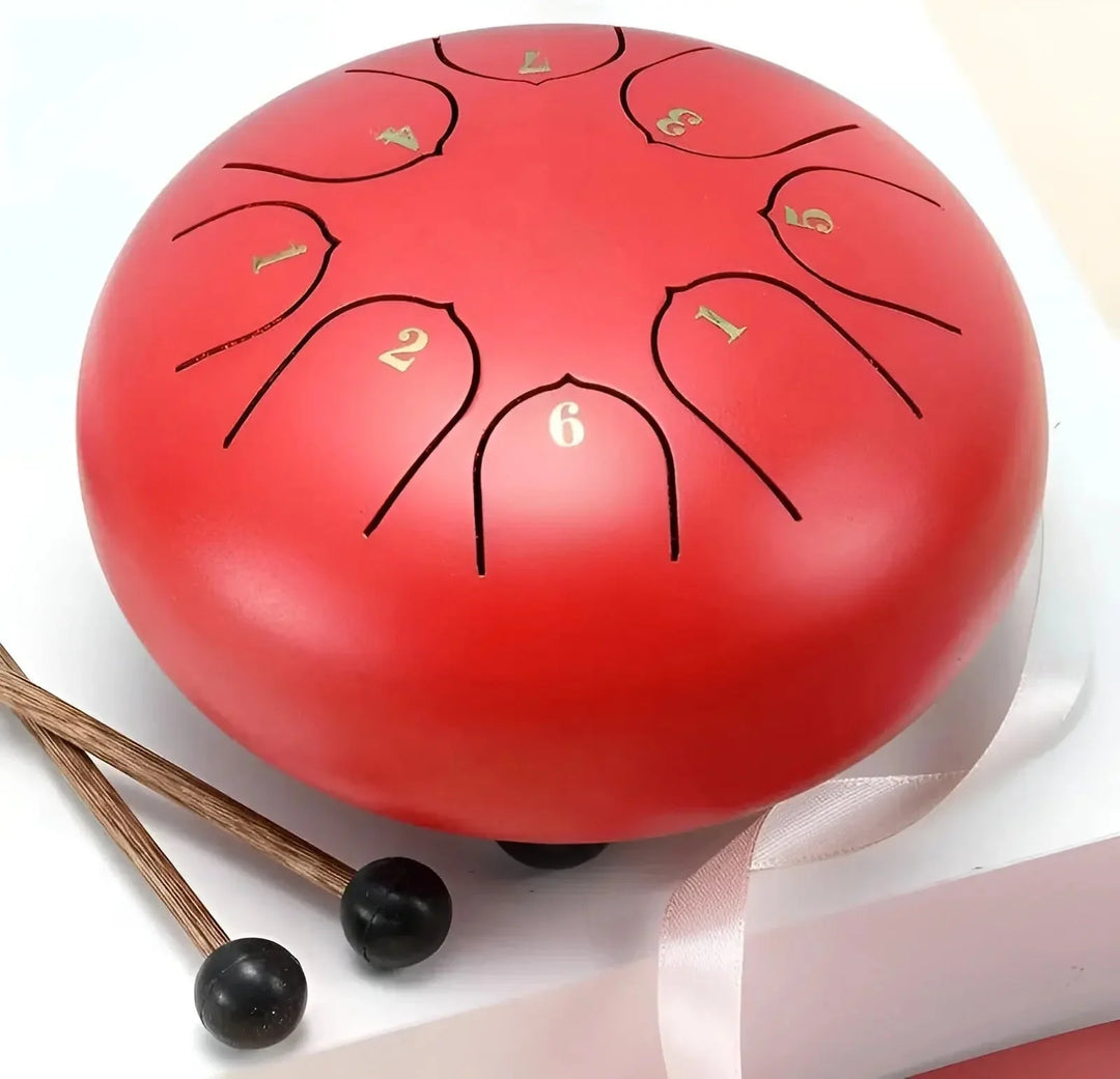 Børne harpetromme i stål med blød lyd, ideel til små musikere, robust og let at spille.