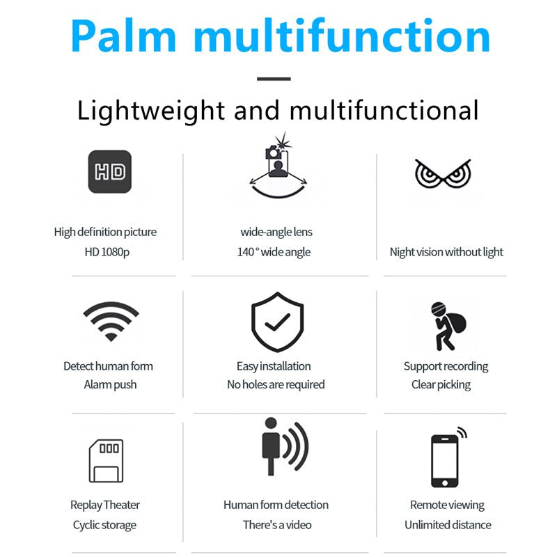 Kompakt 1080p HD WLAN-kamera med diskret design, ideel til diskret overvågning og installation i ethvert miljø.