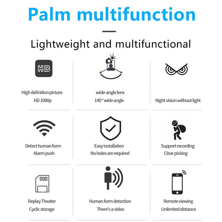Kompakt 1080p HD WLAN-kamera med diskret design, ideel til diskret overvågning og installation i ethvert miljø.
