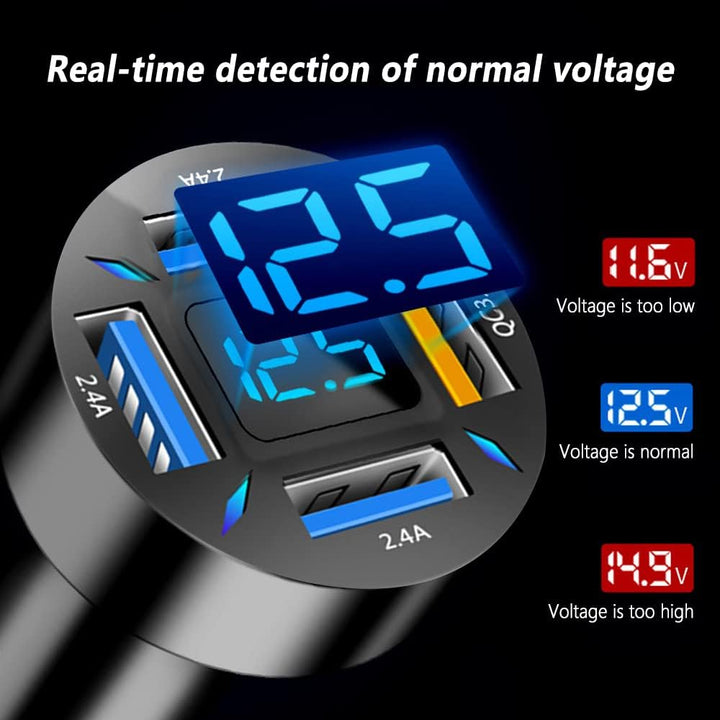 Kompakt biloplader 66W med USB PD og QC 3.0 til superhurtig opladning, sort, passer til 12-24V stikdåser.