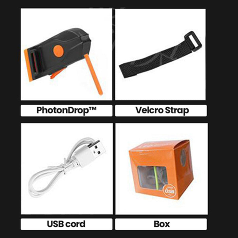 LED Cykelbaglygte: Kompakt, 40 lumen, nem at montere. Stråler intensivt i blå, gul, grøn, lyserød, rød.