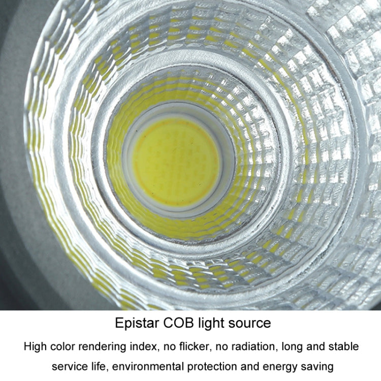 LED-projektør COB-lampe, vejrbestandig, med 7 farver, fremstillet af trykstøbt aluminium, IP65, til udendørs belysning, 360° drejelig