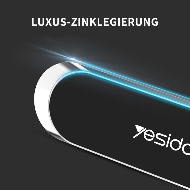 Magnetisk telefonholder i bilen, kompakt med 6 magneter, monteret på instrumentbrættet, uden beslag og sikker.