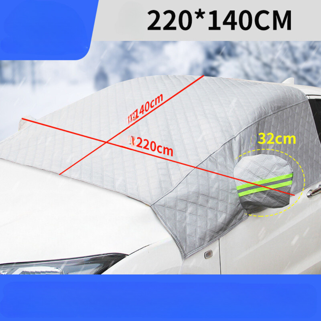 Magnetisk forrudebetræk beskytter bilen mod sne og is, med stærke magnetiske kanter, alsidig anvendelse.