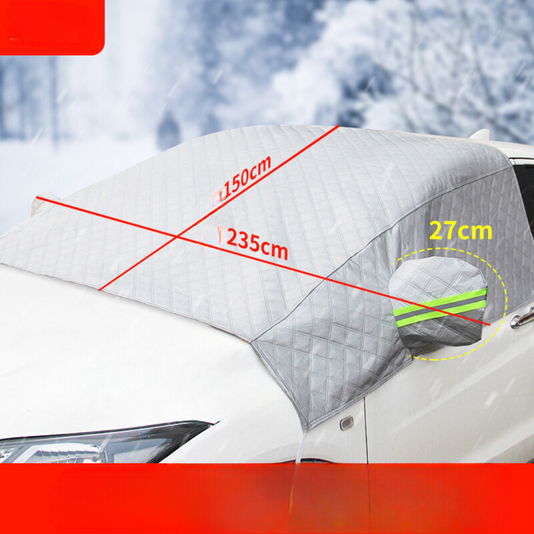 Magnetisk forrudebetræk beskytter bilen mod sne og is, med stærke magnetiske kanter, alsidig anvendelse.