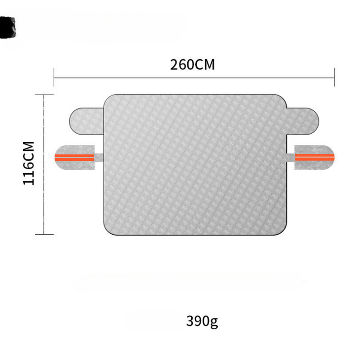 Magnetisk forrudebetræk beskytter bilen mod sne og is, med stærke magnetiske kanter, alsidig anvendelse.