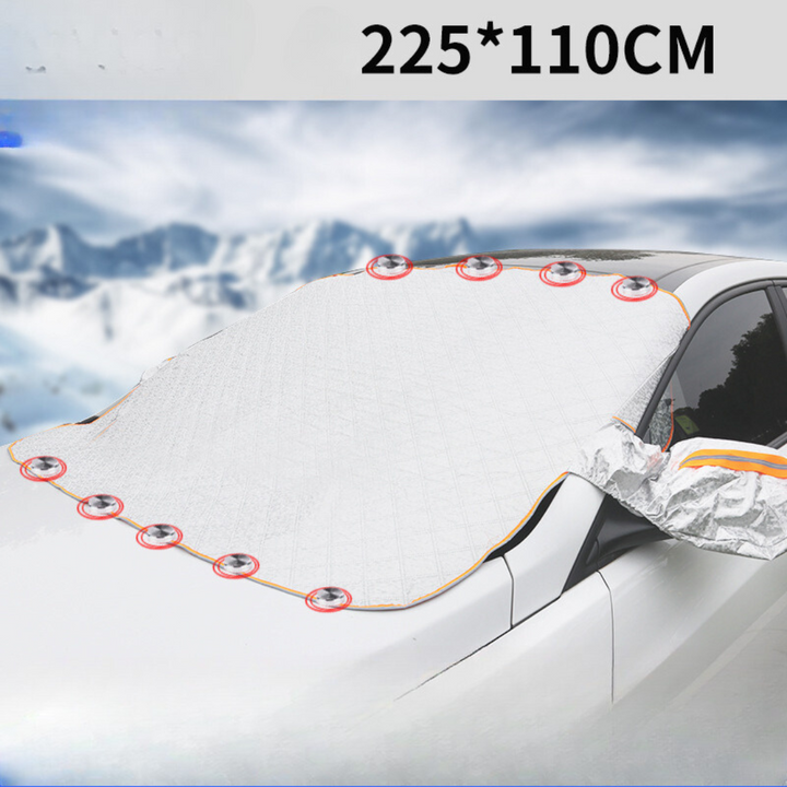 Magnetisk forrudebetræk beskytter bilen mod sne og is, med stærke magnetiske kanter, alsidig anvendelse.