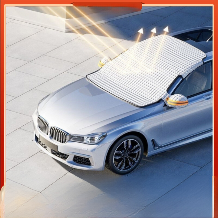 Magnetisk forrudebetræk beskytter bilen mod sne og is, med stærke magnetiske kanter, alsidig anvendelse.