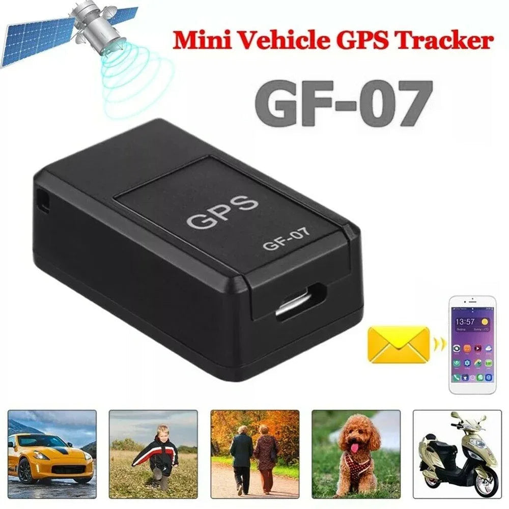 Magnetisk Mini GPS-tracker, kompakt, sort, til diskret sporing. Stærk magnet, nem installation, intet abonnement nødvendigt.
