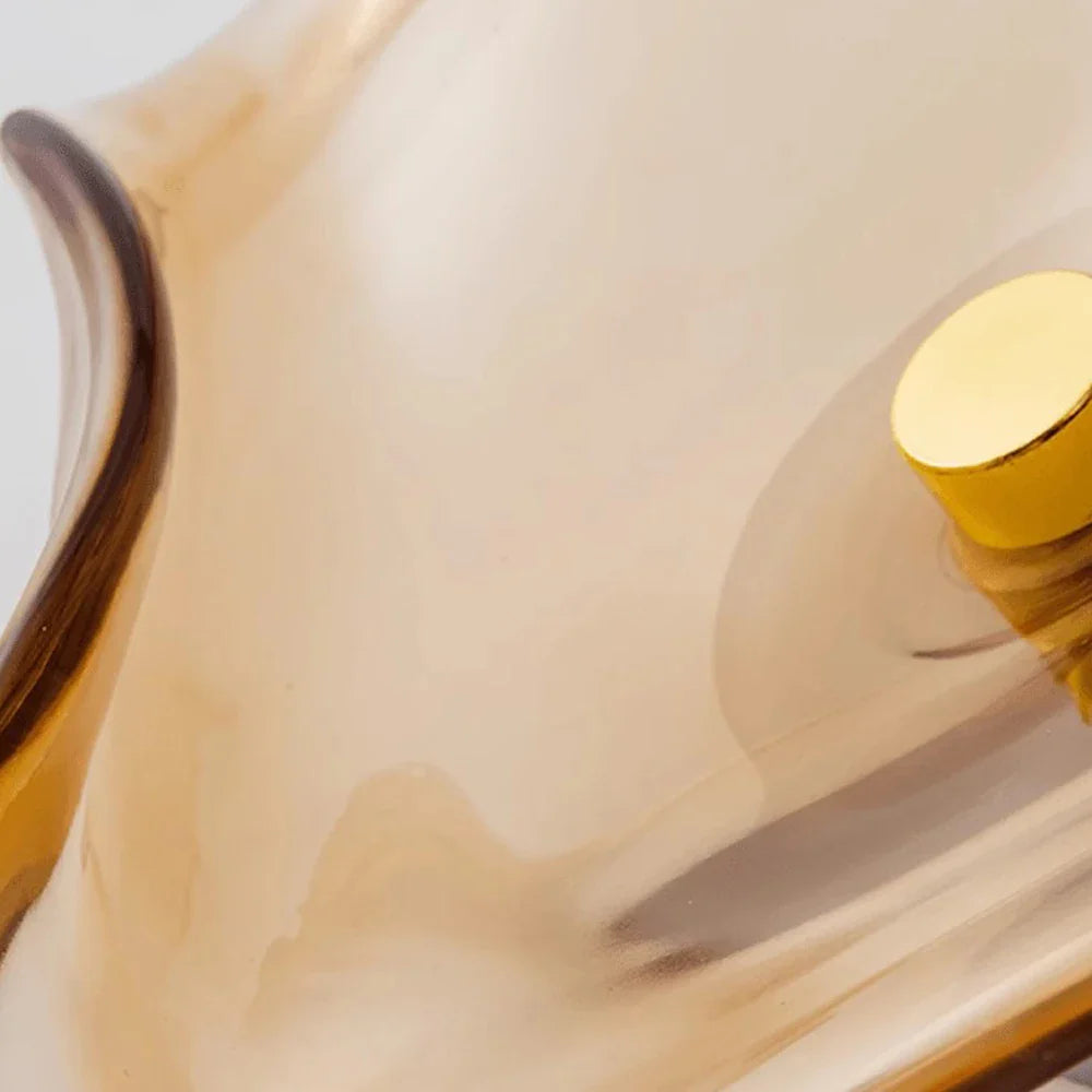 Detaljer om den moderne LED væglampe i glas med transparent skærm, energibesparende.