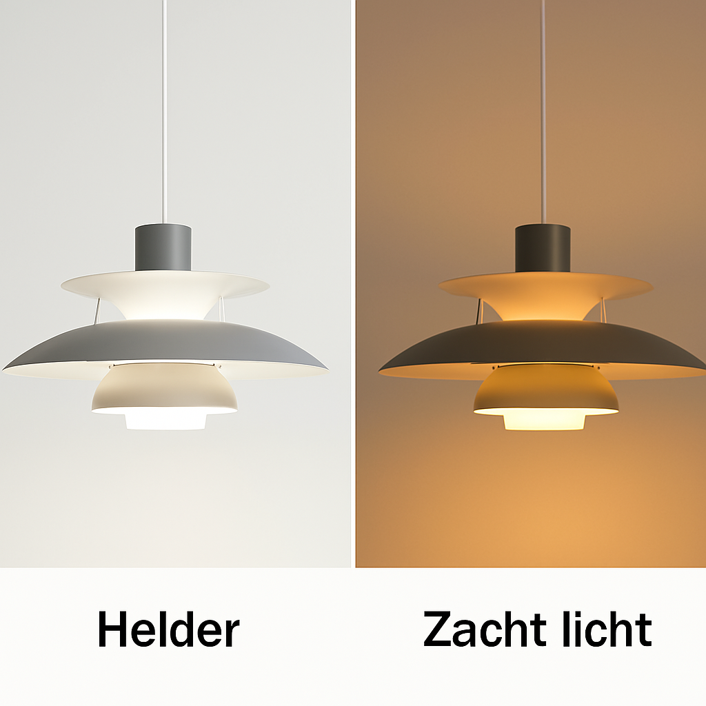 Moderne rund LED-loftslampe med dæmpbart lys, elegant design, fremstillet af aluminium og akrylglas