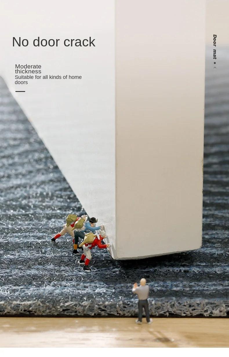 Moderne skridsikker PVC-gulvmåtte, rektangulær, grøn, perfekt til stilfulde indgangspartier.