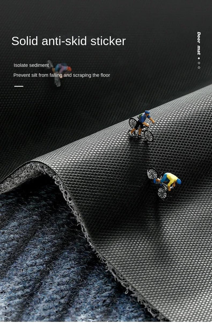 Moderne skridsikker PVC-gulvmåtte, rektangulær, grøn, perfekt til stilfulde indgangspartier.