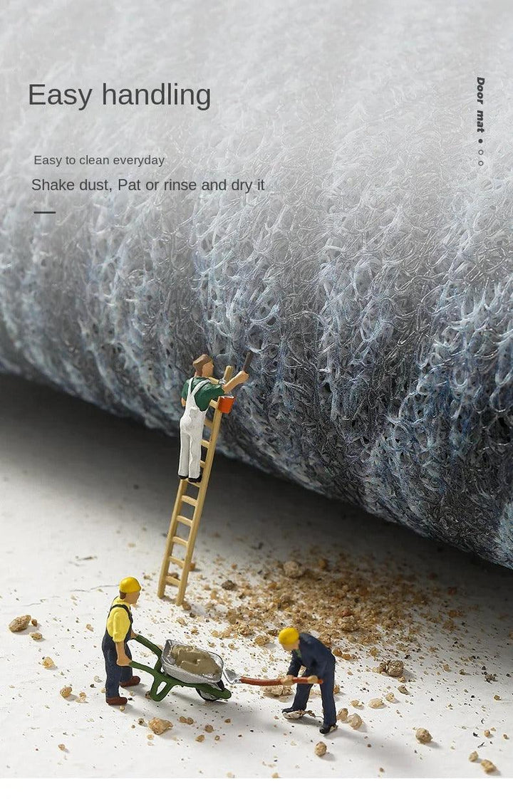 Moderne skridsikker PVC-gulvmåtte, rektangulær, grøn, perfekt til stilfulde indgangspartier.