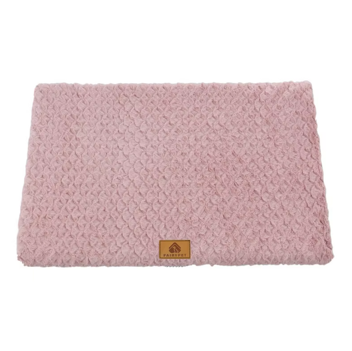 Ortopædisk hundeseng, blød kæledyrsmåtte med plysset overflade til støtte for ældre hunde og katte