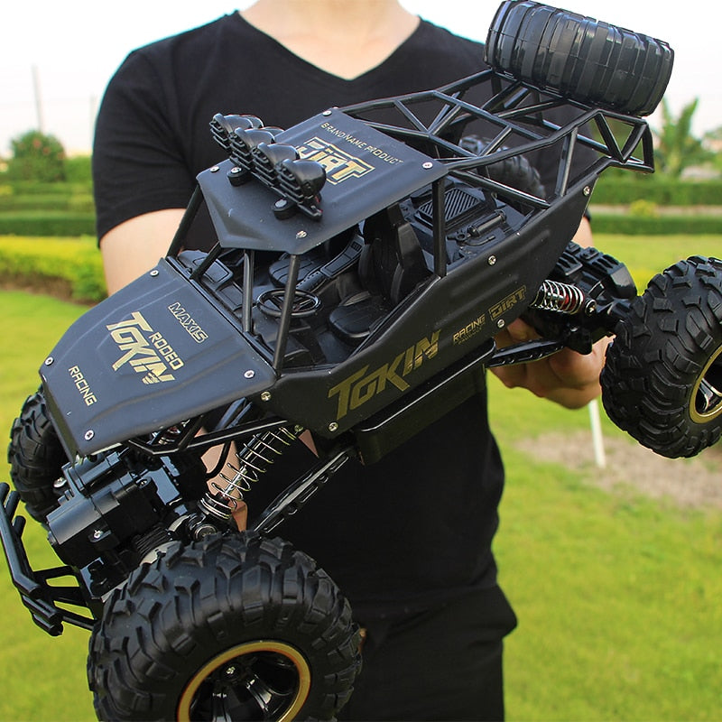 Robust RC Bil Monstertruck, 4x4 Offroad Rock Crawler, fjernstyret køretøj med Hi-Q-gummihjul, 2,4 GHz teknologi