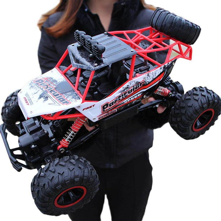 Robust RC Bil Monstertruck, 4x4 Offroad Rock Crawler, fjernstyret køretøj med Hi-Q-gummihjul, 2,4 GHz teknologi