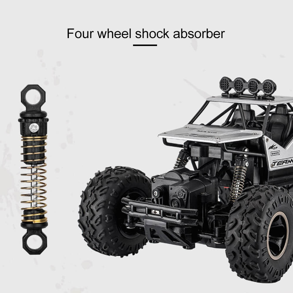 Robust RC Bil Monstertruck, 4x4 Offroad Rock Crawler, fjernstyret køretøj med Hi-Q-gummihjul, 2,4 GHz teknologi