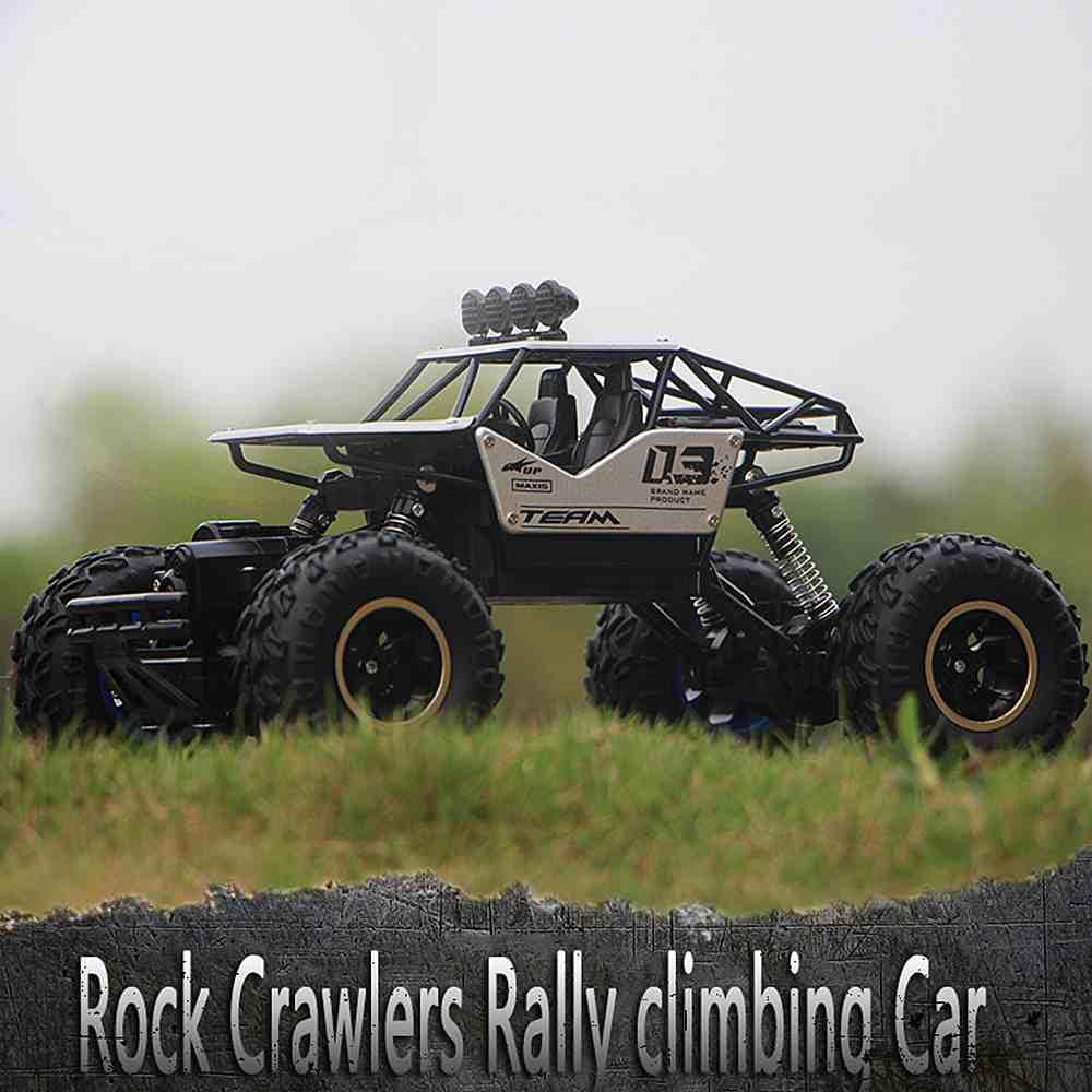 Robust RC Bil Monstertruck, 4x4 Offroad Rock Crawler, fjernstyret køretøj med Hi-Q-gummihjul, 2,4 GHz teknologi