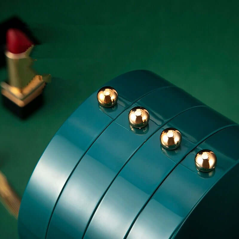 Sammenklappelig oval smykkeholder med spejl