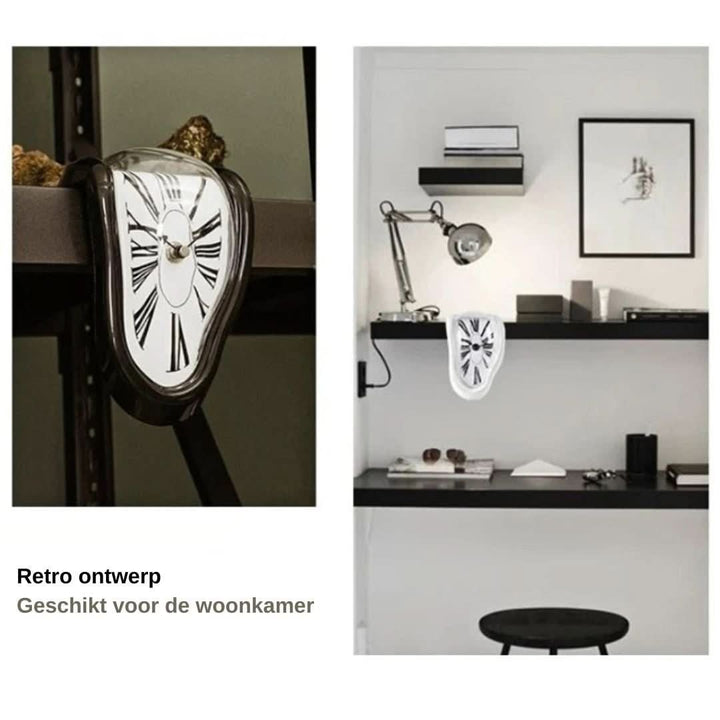 Salvador Dali smeltende ur med surrealistisk design, inspireret af Dalis maleri, velegnet til kunstelskere.