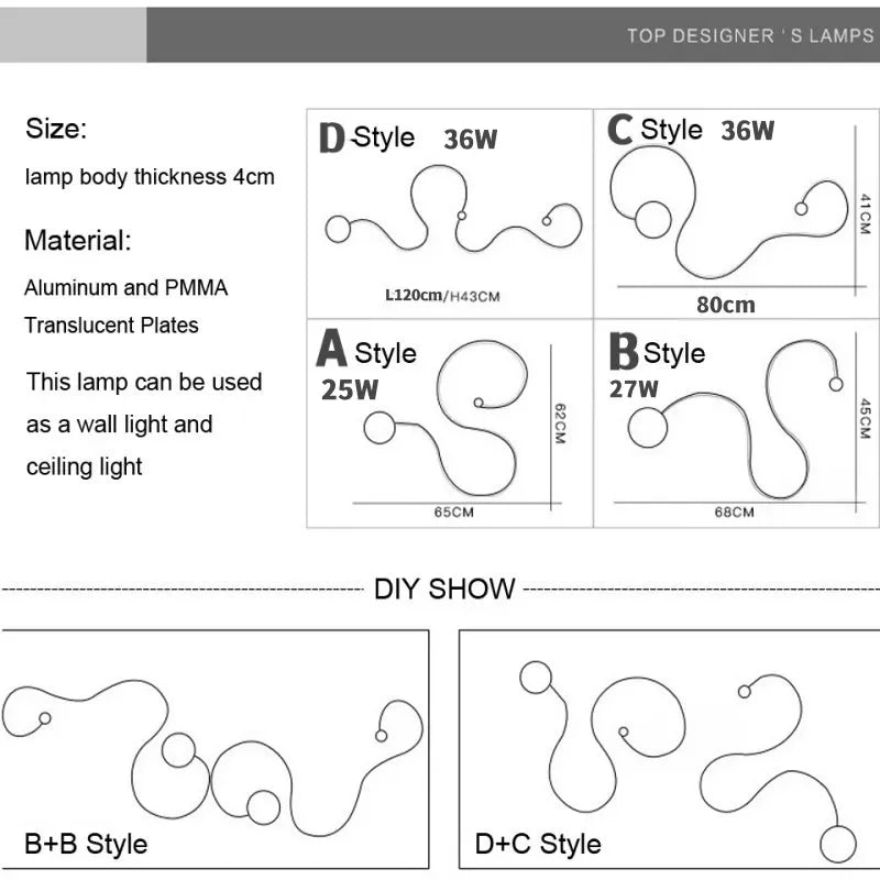Slank, moderne LED-væglampe i sort, energieffektiv, perfekt stil til stuer, gange, soveværelser.