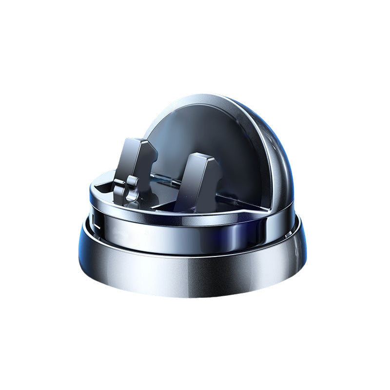 Sort 360° mobilholder til bil, fleksibel, sikker, med skridsikker base og universal kompatibilitet.