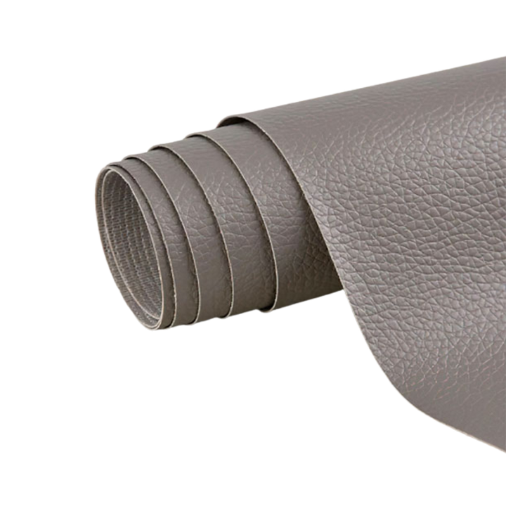 Selvklæbende læderlap, ideel til møbel- og tøjreparation, i sort, robust kunstlæder, nem at påføre.