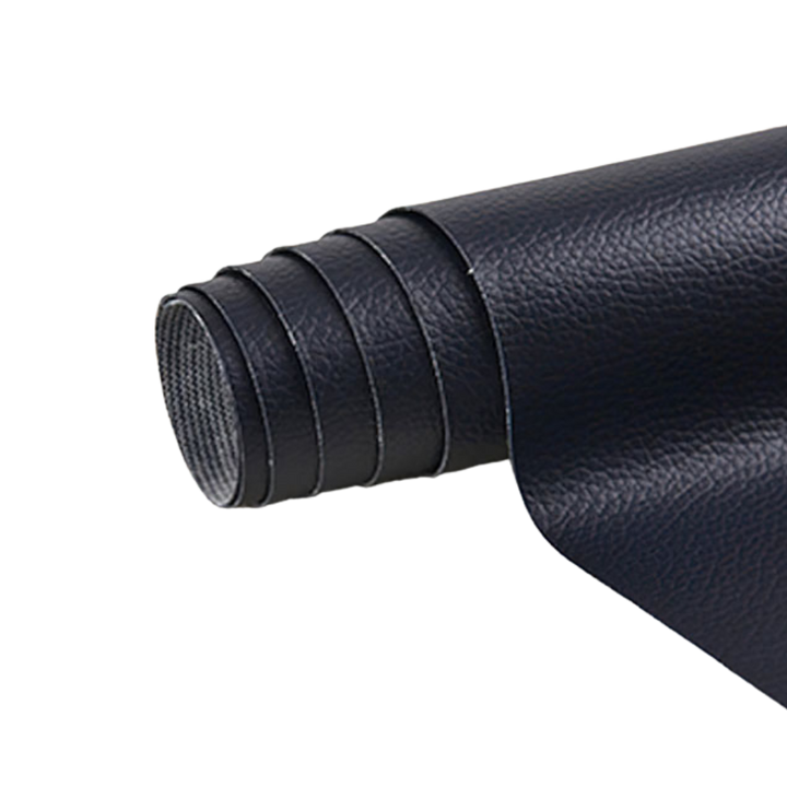 Selvklæbende læderlap, ideel til møbel- og tøjreparation, i sort, robust kunstlæder, nem at påføre.