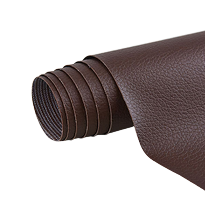 Selvklæbende læderlap, ideel til møbel- og tøjreparation, i sort, robust kunstlæder, nem at påføre.