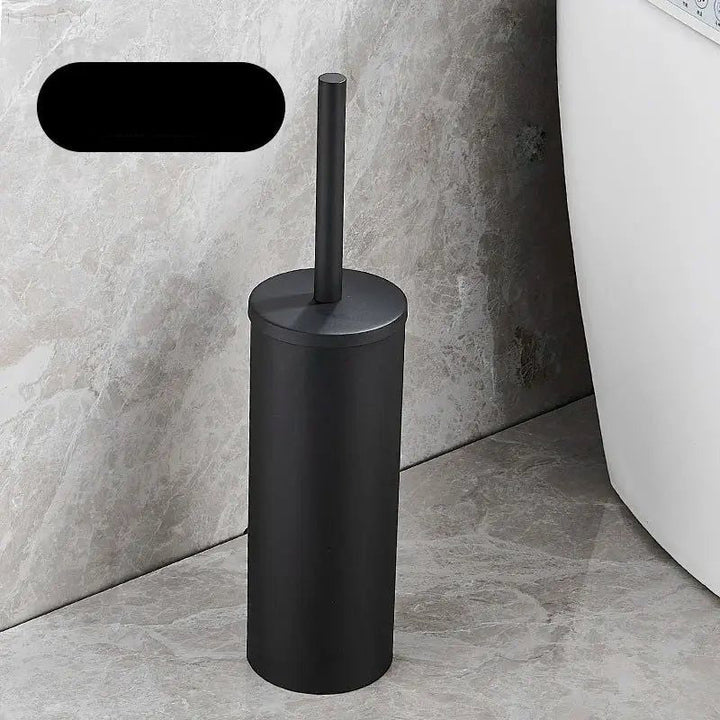 Selvrensende toiletbørste med holder, fleksibelt silikonehoved til hygiejnisk rengøring af svært tilgængelige steder