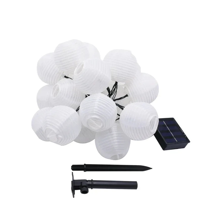 Solarcelledrevet vejrbestandig LED-udendørs lyskæde, der lyser op i haven, miljøvenlig og ideel til terrasse