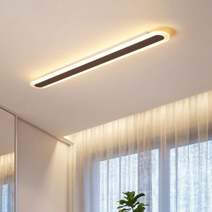 Ultraflad LED-loftslampe i hvid, slankt design, moderne akryl-look, minimalistisk for elegant atmosfære