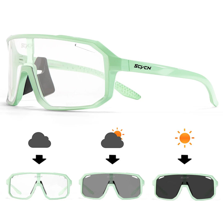 Unisex cykelsolbriller med UV400-beskyttelse, lette og holdbare, ideelle til udendørssport, moderne look i sort.