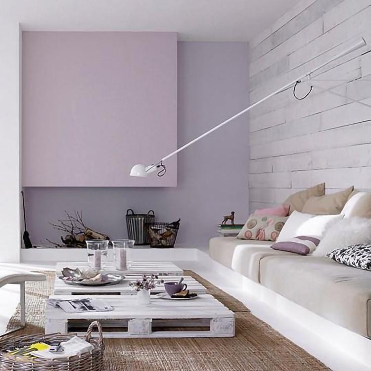 Justerbar væglampe 265, industriel elegance, aluminiumsskærm, metalramme, fleksibel belysning til hjemmet.